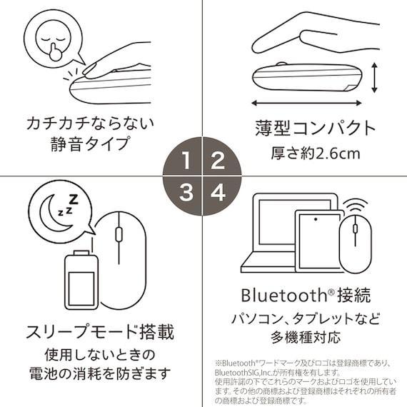 ニトリ、ワイヤレスマウス(デコネコDH05 ブラック)商品画像