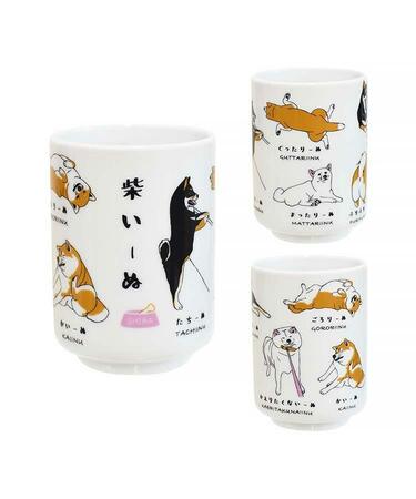 ブルーブルーエに「柴犬まみれ湯呑」が新登場！かわいい柴犬たちが日常