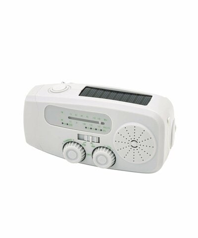 3COINS、《新機能SOSブザー付き！》手回し式スマホ充電ラジオライト／SOBANI商品画像
