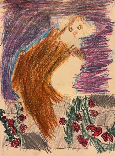 弟さんが描いてくれた猫ちゃん