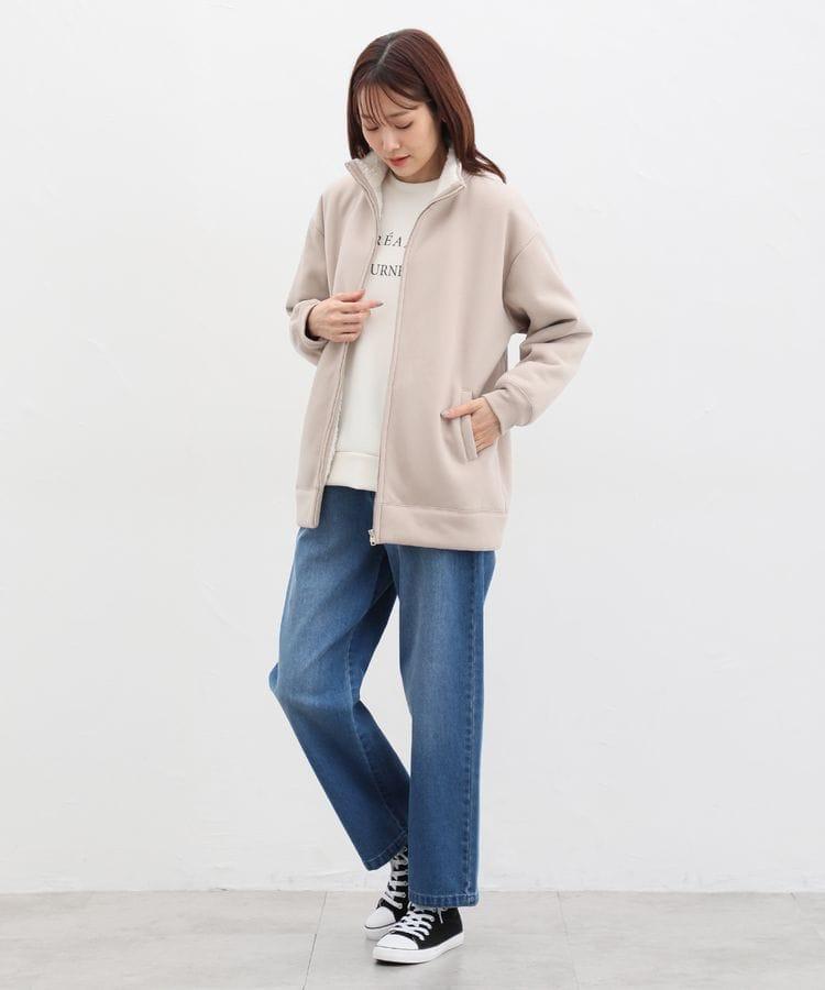 出所：ハニーズ公式通販 裏ボアミドル丈スタンド