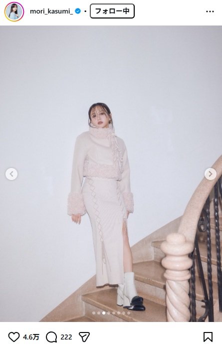 出所：森香澄のInstagram（＠mori_kasumi_） 参照日：2025年12月12日