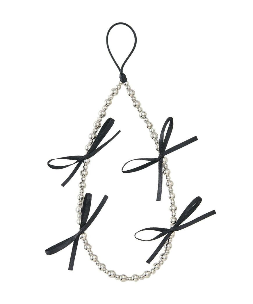 3COINS　リボンビーズストラップ