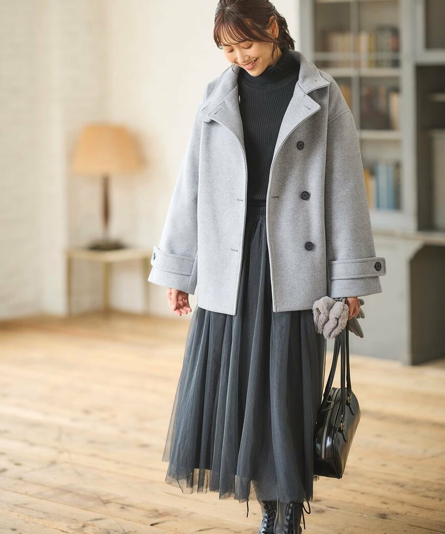 スタンドハーフ丈コート