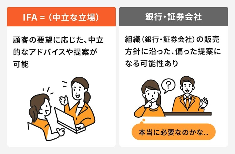 銀行や証券会社とIFAの違い