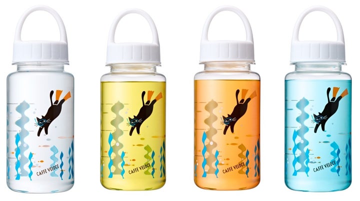 C-United株式会社公式　カフェ・ベローチェ　黒ねこサマーバッグ 2024　クリアボトル