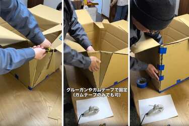 子どもの室内遊びに役立つ手作りの正解。ダンボールとプールスティック
