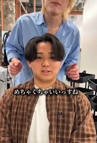 施術後の男性