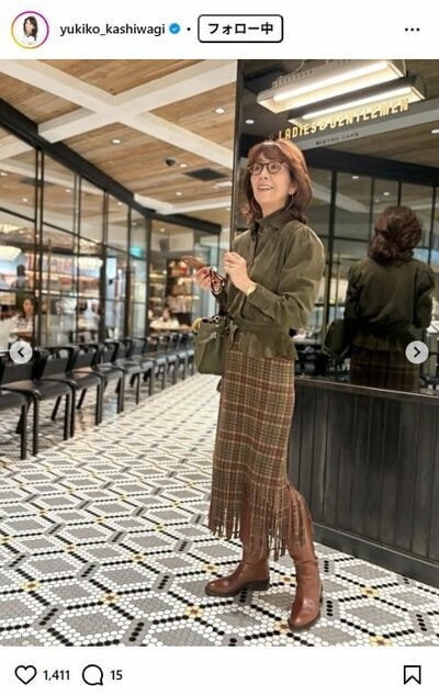 柏木由紀子のInstagram投稿