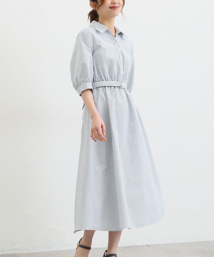 出所：ハニーズ公式通販 6分袖シャツワンピース