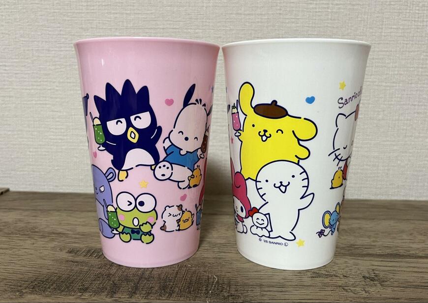 筆者撮影（ダイソー、タンブラー（サンリオキャラクターズ）パーティー450ml）