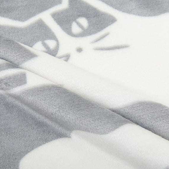 ニトリ公式　ヒザカケ サンビキネコサン(NK2501 GY)