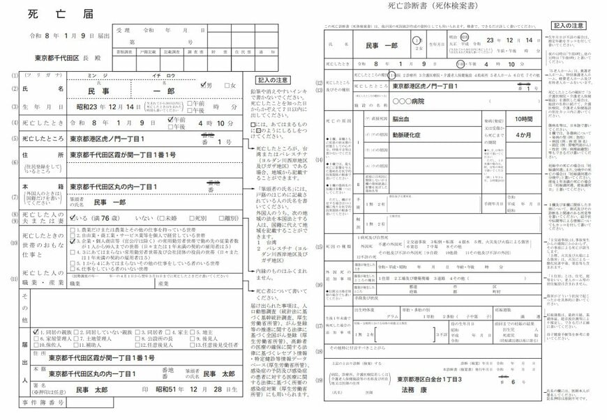 死亡届