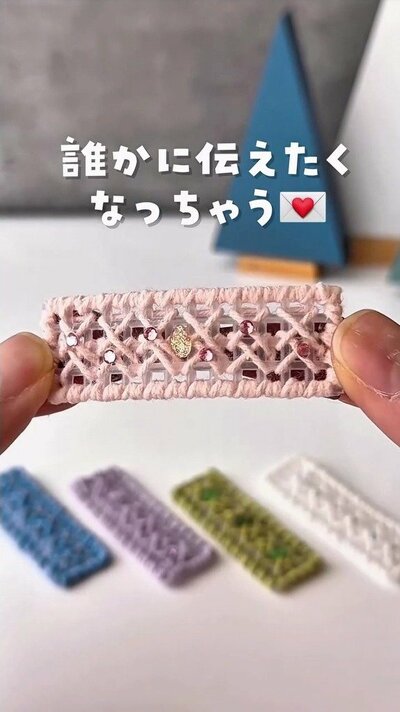 完成したヘアクリップ