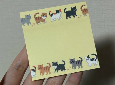 セリア、付箋 猫いっぱい商品画像