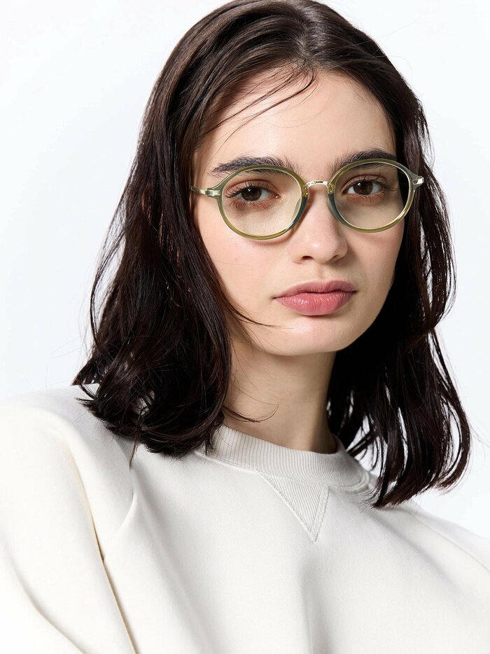 GU公式　UVカットメタルコンビネーションボストングラス