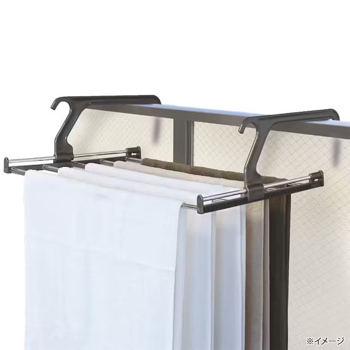 干すものに合わせて幅を変えられる