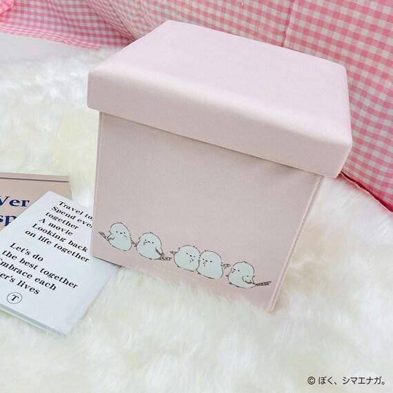 出所：ニトリ公式通販ニトリネット ぼく、シマエナガ。　収納スツール(ピンク)