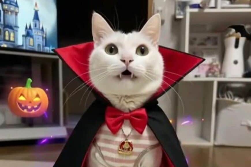 まるで「人間の子供」みたいに座る猫が話題に　思わず二度見してしまうポーズに「完璧なお座り」