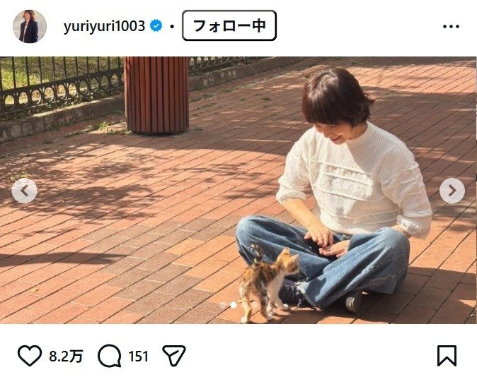 出所：石田ゆり子のInstagram（＠yuriyuri1003）　参照日：2026年3月16日