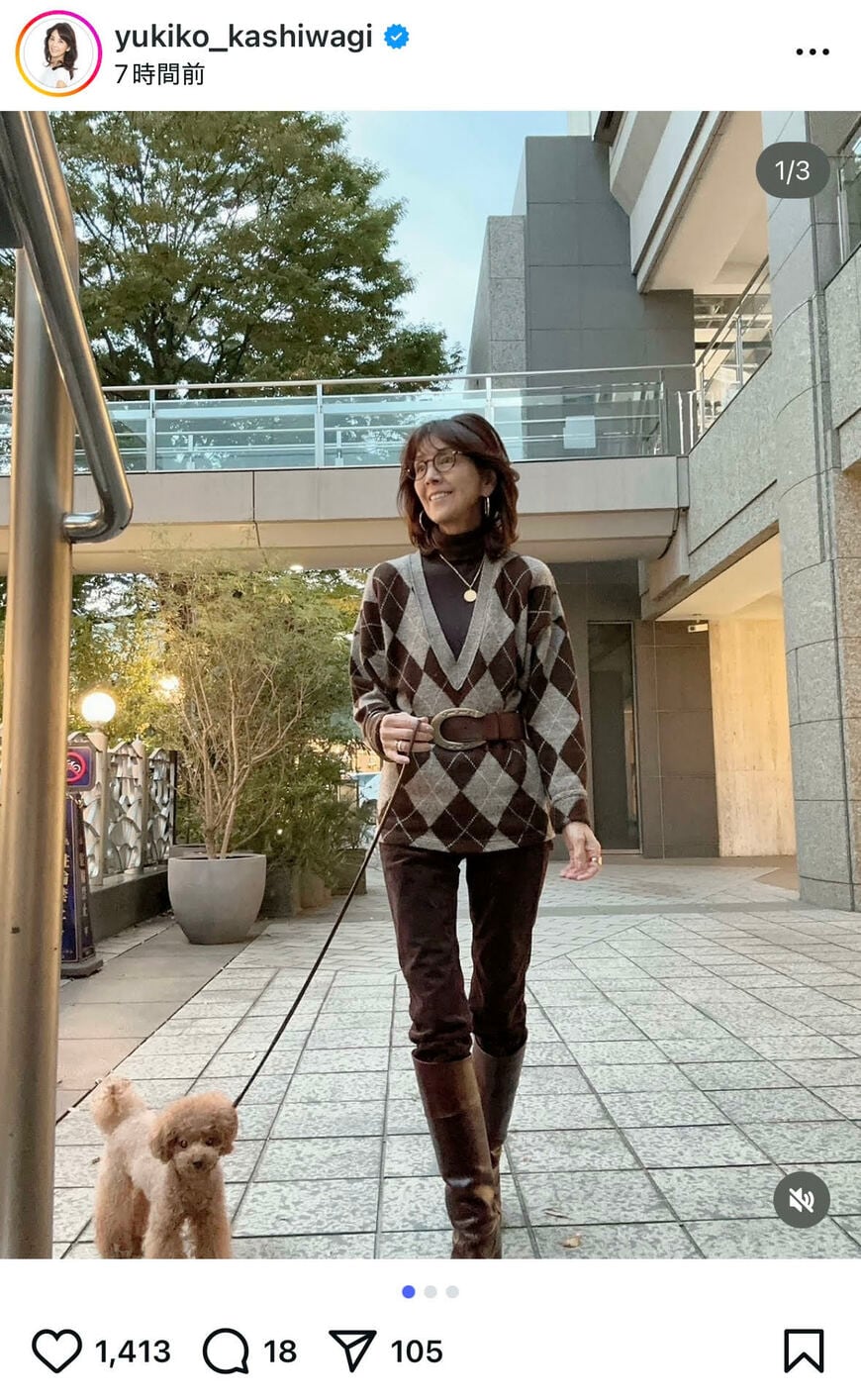 出所：柏木由紀子のInstagram（＠yukiko_kashiwagi）参照日：2025年10月29日