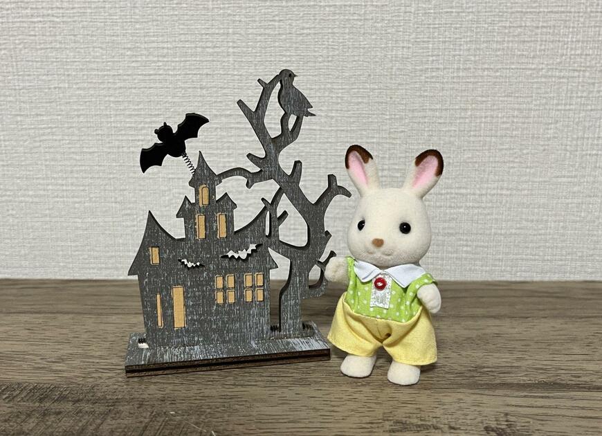 セリア、ウッドハロウィンハウススタンド画像