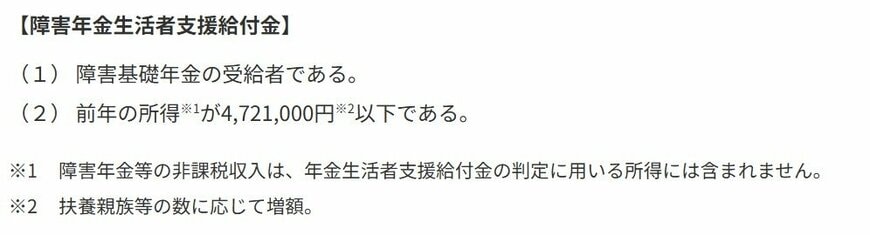 障害年金生活者支援給付金の支給要件を整理!