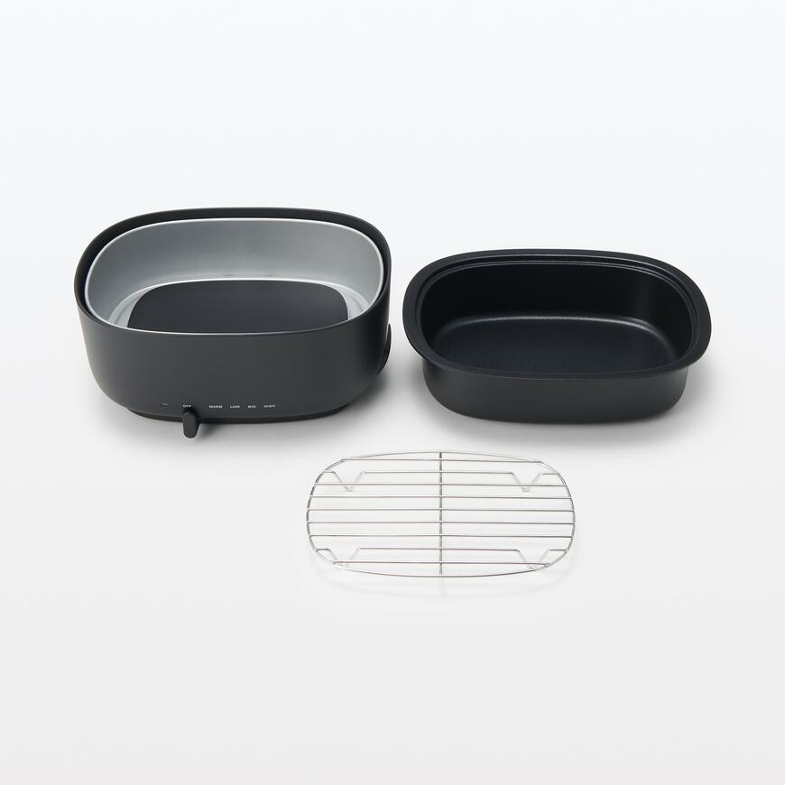 本体から取り外したプレートと蒸し台