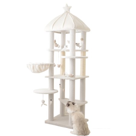 16個のおもちゃがついたかわいらしいキャットタワー