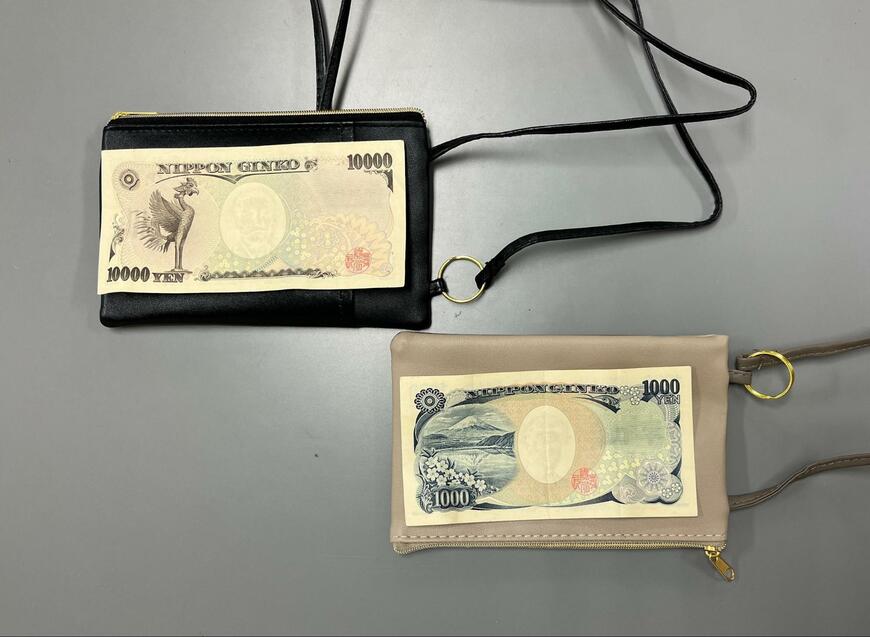 セリア、ミニショルダーバッグ ポケット付 シンプルユース　画像