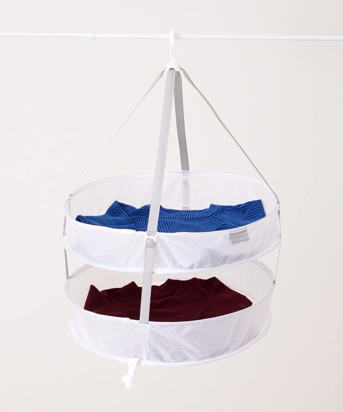 ハンガー干しで気になる型崩れ防止に役立つ衣類干しネット