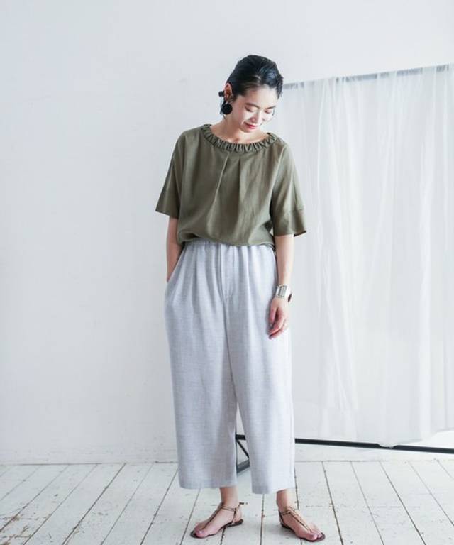 FIL DE FER - キュプラ綿ブロードワッシャー ドルマンブラウス ¥14,040（税込）