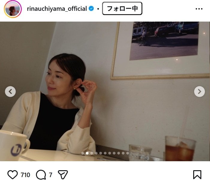 出所：内山理名のInstagram（＠rinauchiyama_official） 参照日：2026年6月12日 