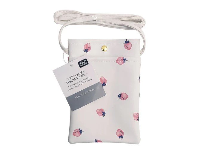 出所：ダイソー公式　グレス　スマホショルダー　いちご柄ＩＶ