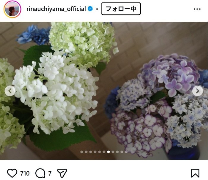 出所：内山理名のInstagram（＠rinauchiyama_official） 参照日：2026年6月12日 