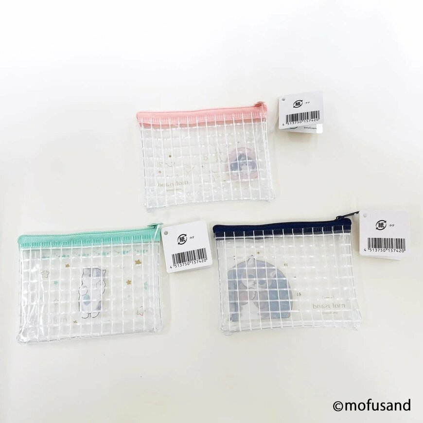 出所：ワッツ公式　mofusand ミニメッシュポーチ