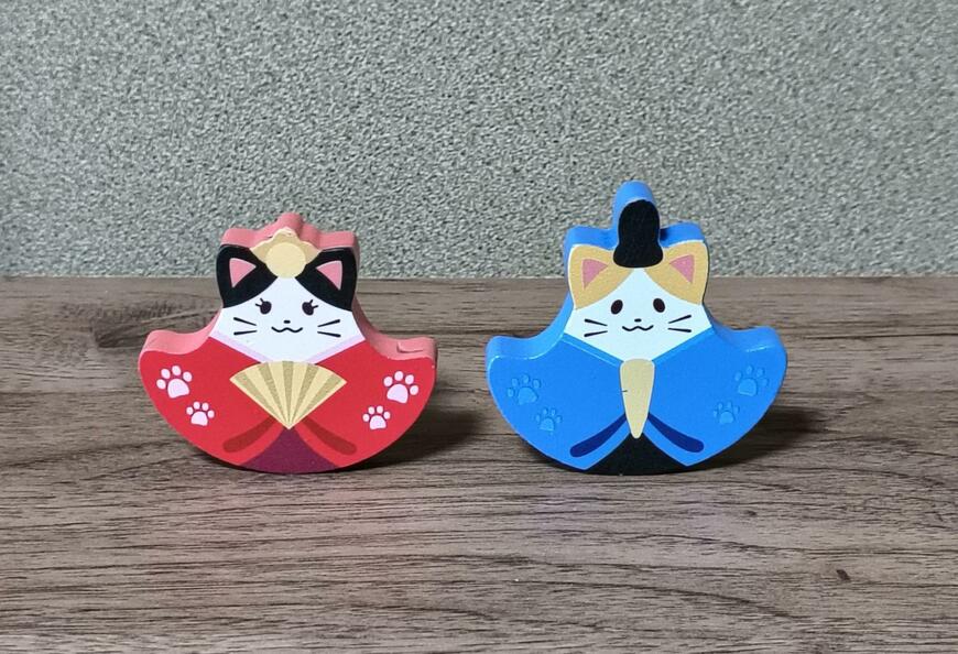 セリア、ひなまつりウッドプリントオブジェネコ商品画像