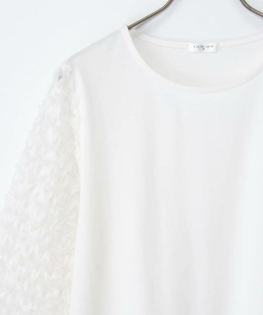 ハニーズ 6分袖レース使いトップス