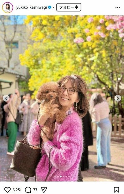 柏木由紀子のInstagram投稿