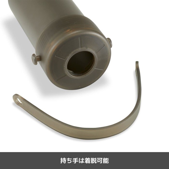 ブラックとダークブラウンの落ち着いた色合いのペットボトルホルダー