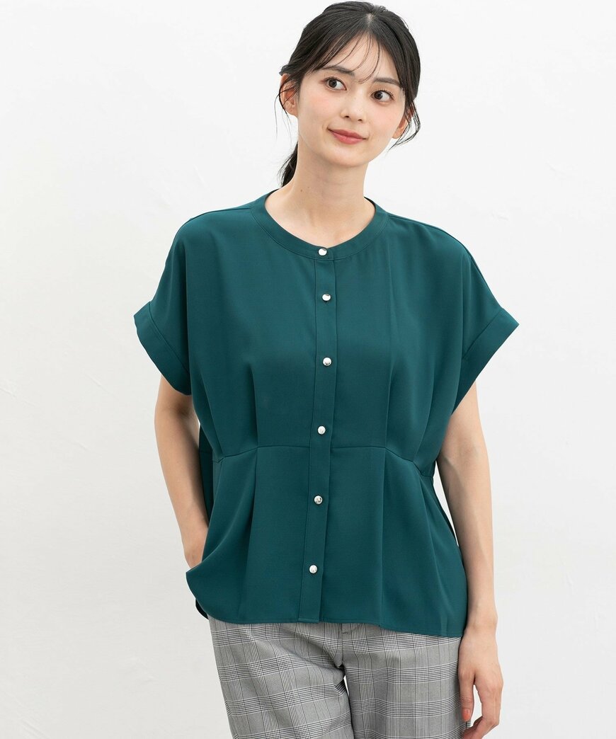 出所：ハニーズ公式　ウエストタックブラウス