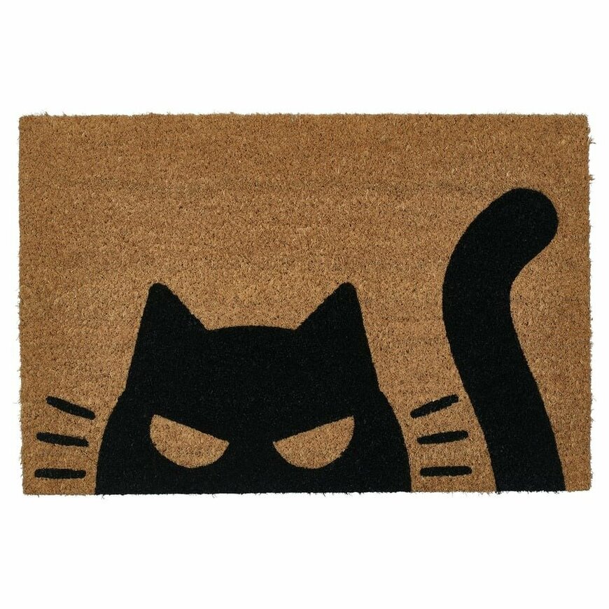 出所:IKEA公式 KUSTFYR クストフィール 玄関マット, ネコ模様