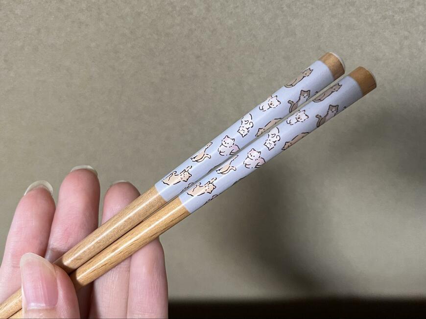 セリア、塗箸 18cm ペールキャット商品画像