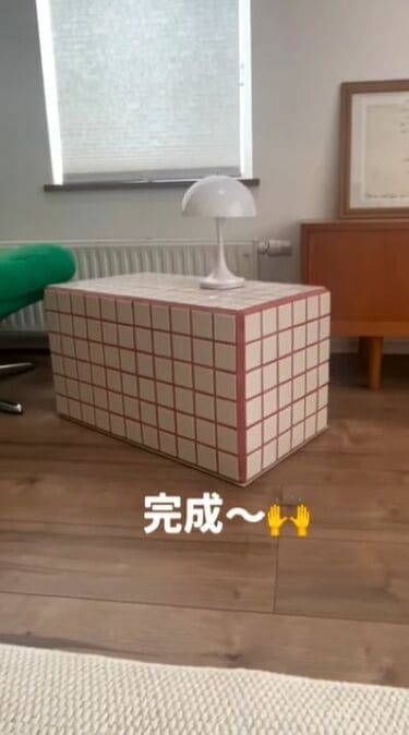モザイク柄のミニテーブル【ハンドメイド】 ハンドメイドのモロッコ モザイク テーブル - ミッドセンチュリー