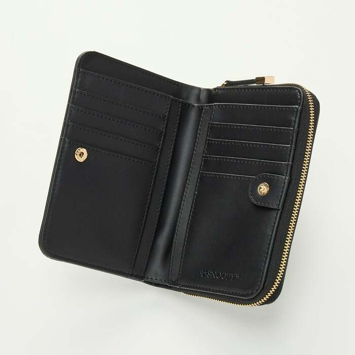 PEANUTS(スヌーピー) カクシボブローチ ラウンドファスナー 札入