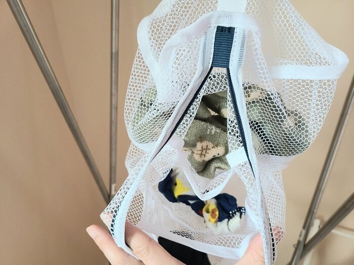 生地の重なりを整えると乾きやすい