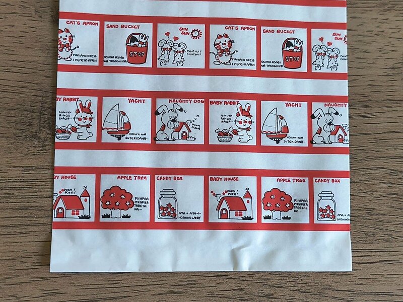 セリア、ペーパーバッグ シモジマファンジー ストップペイル 6枚 17×11.6cm筆者撮影写真