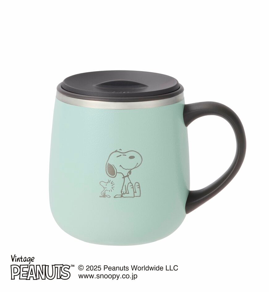 出所:BRUNO株式会社 PEANUTS 蓋つきステンレスマグshort