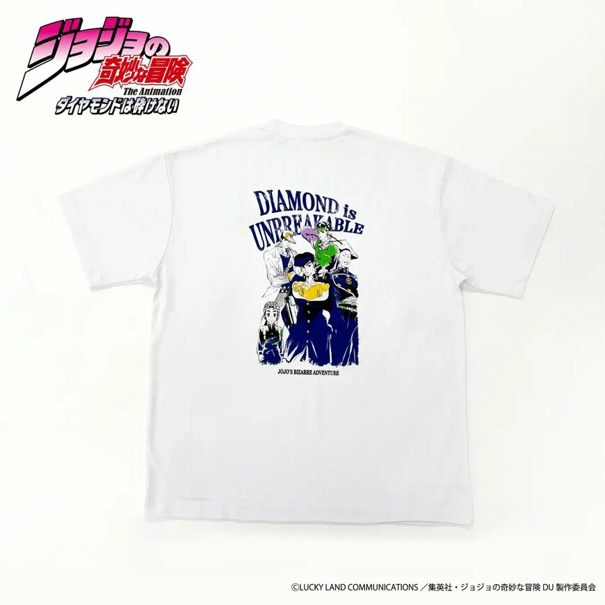 イオン公式　アニメ『ジョジョの奇妙な冒険 ダイヤモンドは砕けない』　プリントＴシャツ〈２色展開〉の画像