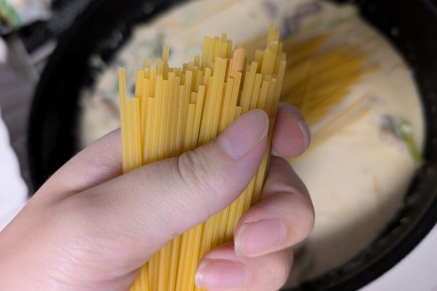 パスタと一緒に折ってしまった菜箸